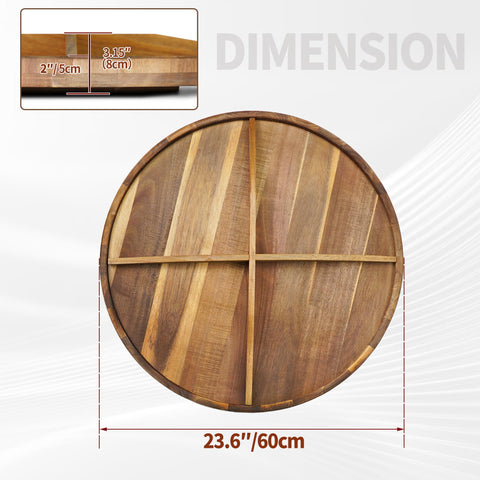 Utoplike large round serving tray as a centerpiece for family meals