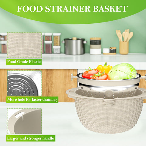 UTTKOJ center removable lid with graters ready for shredding