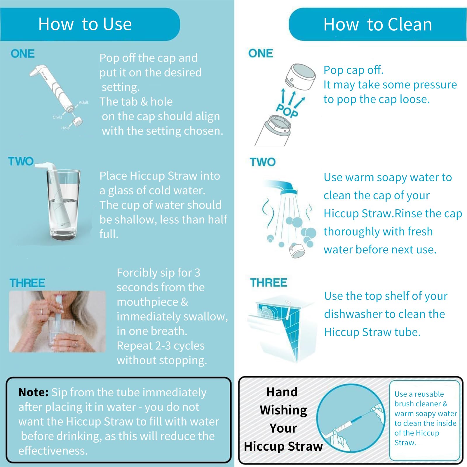 Utypee Hiccup Straw showing quick relief in seconds