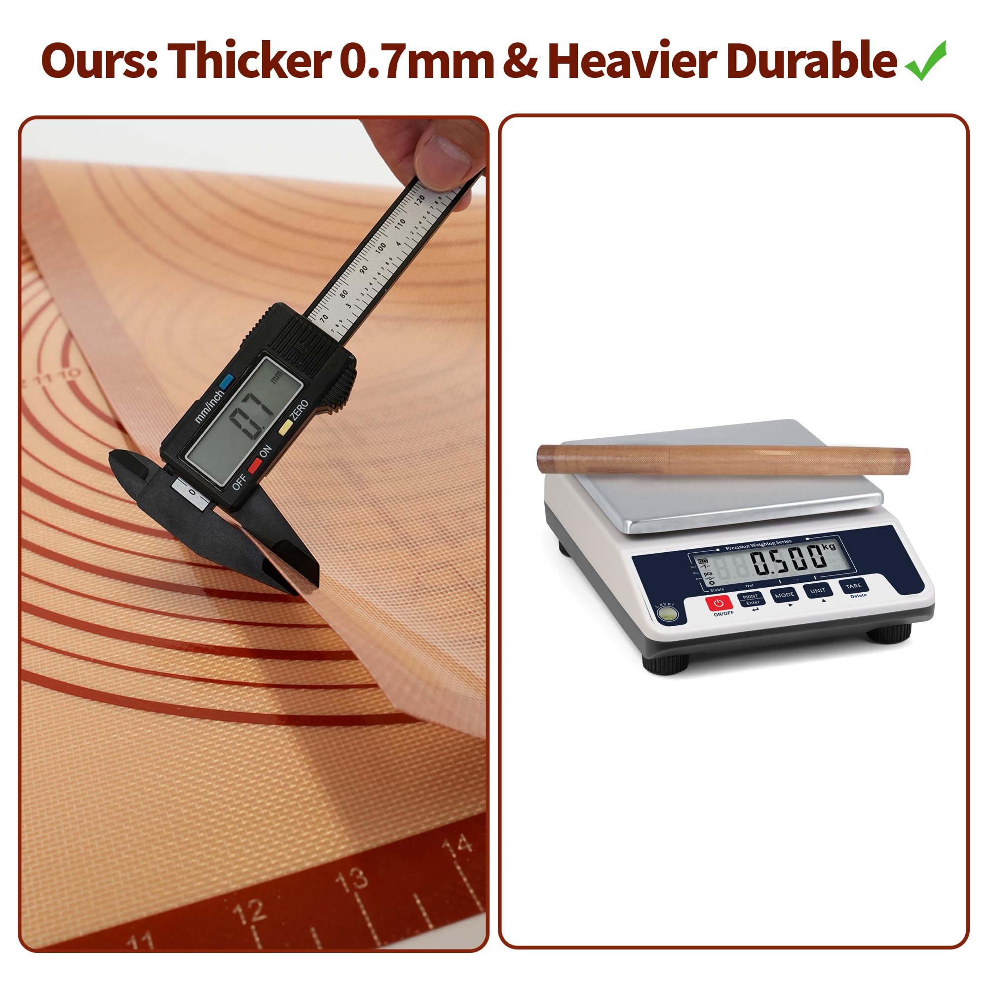 UWILLION pie crust and fondant prep mat supports precise shaping.