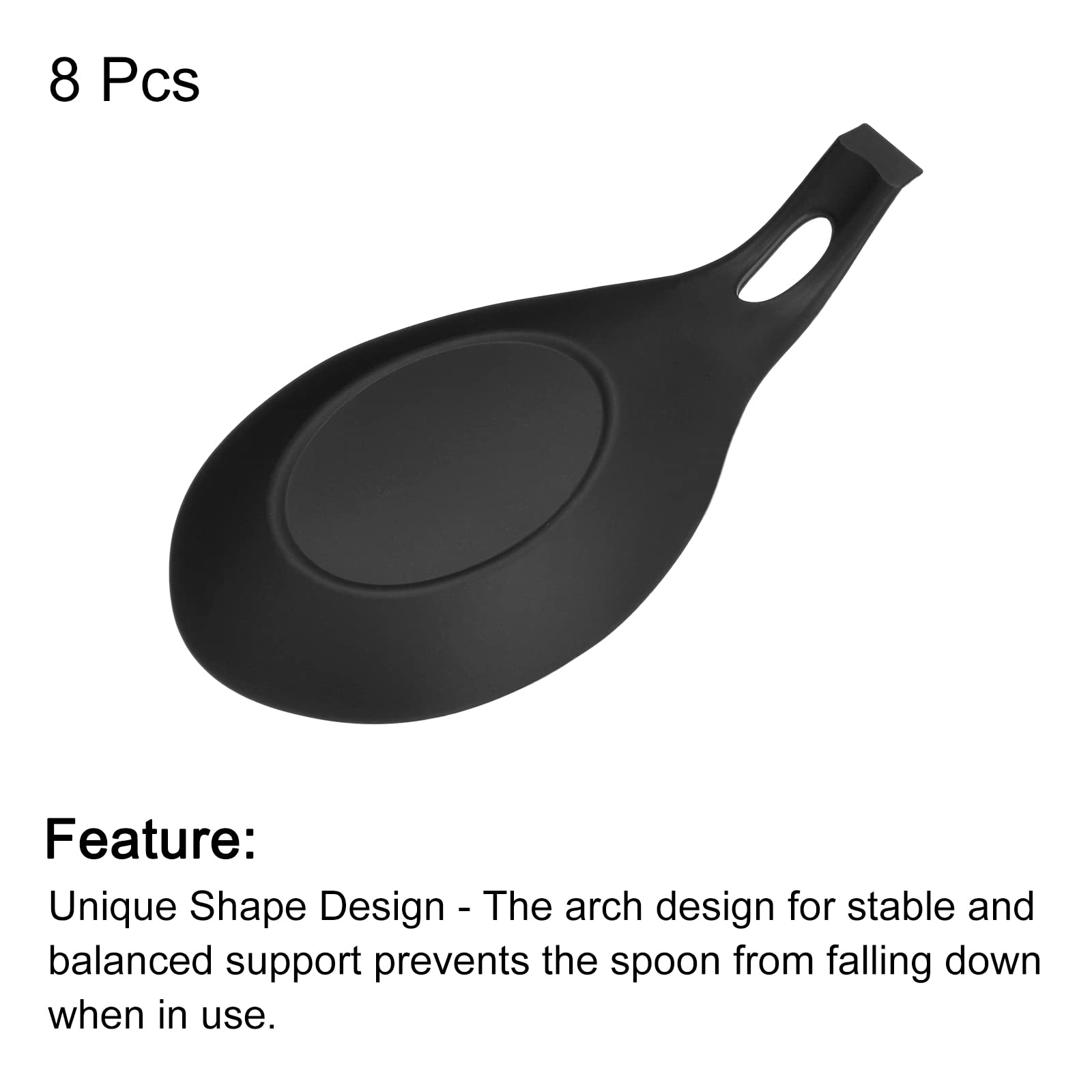 uxcell silicone spoon rest catches water droplets, keeping countertops tidy