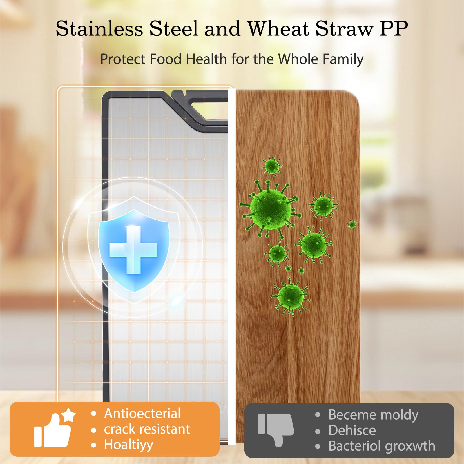 UYWLYCL built-in knife sharpener slot for quick blade refresh.