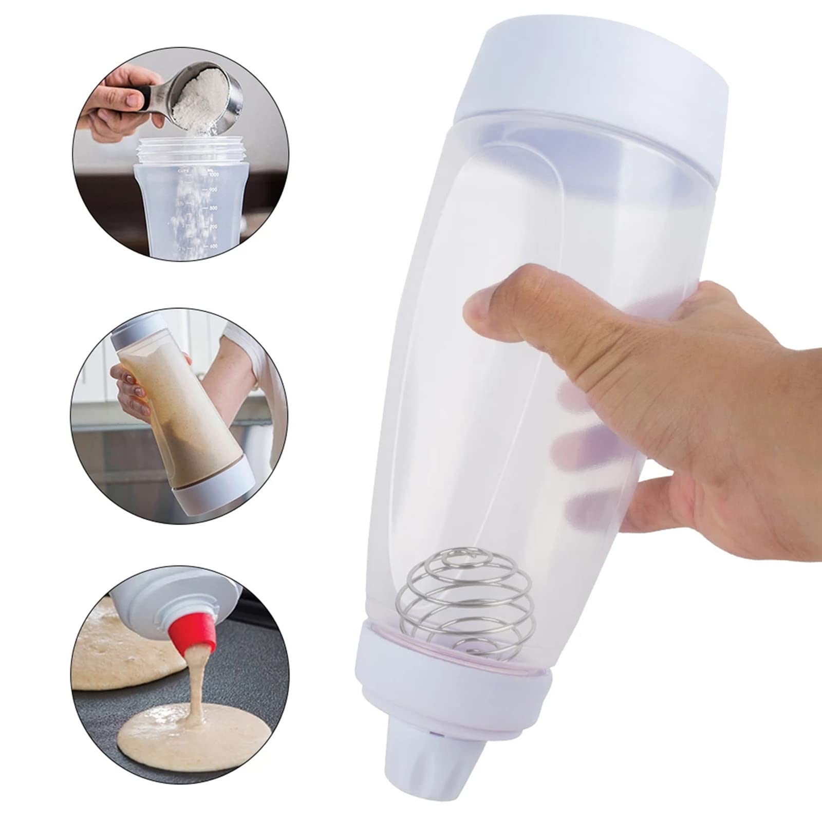 Soft silicone tip provides precise batter control during decorating.