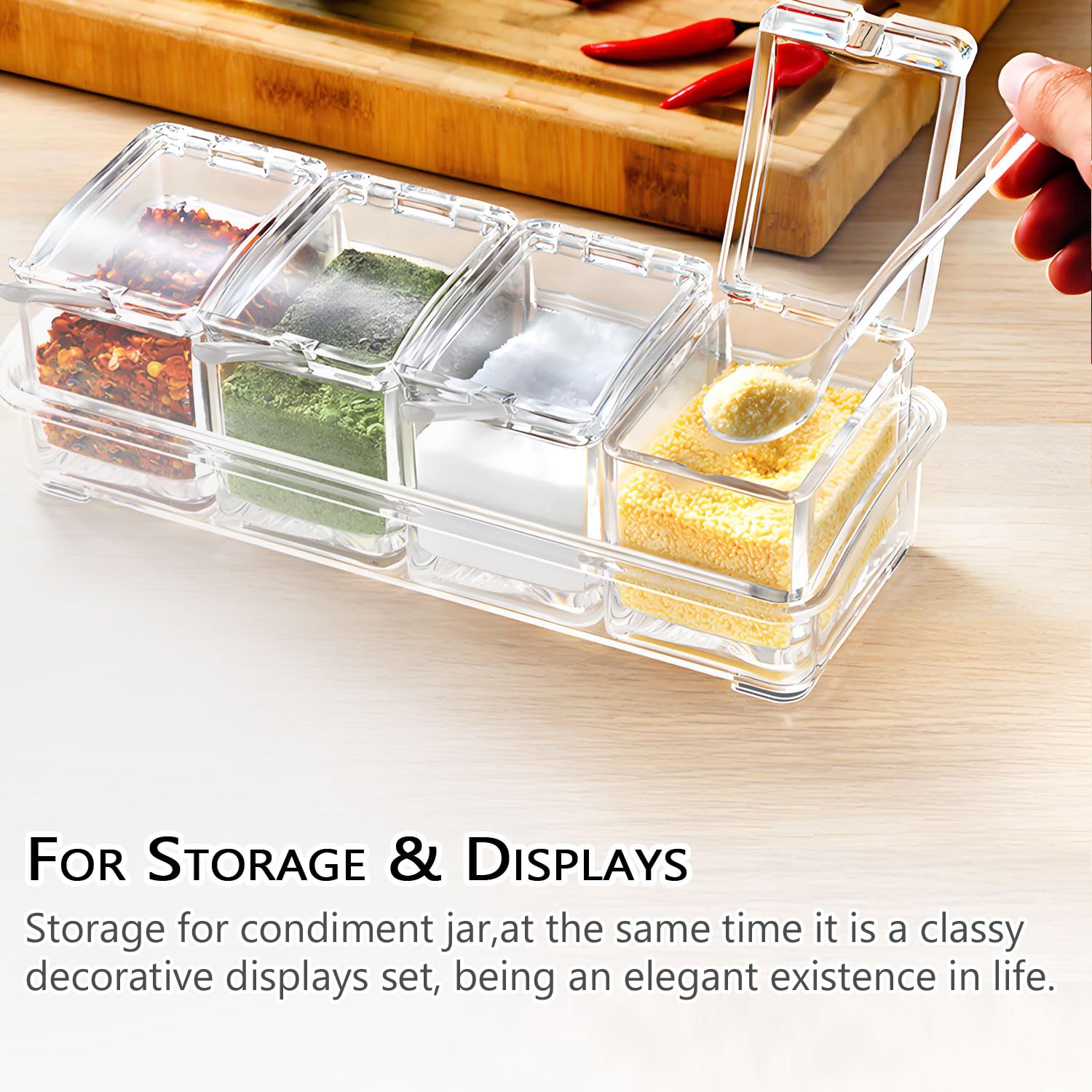 V-RESOURCING compact kitchen organizer for condiments and seasonings.