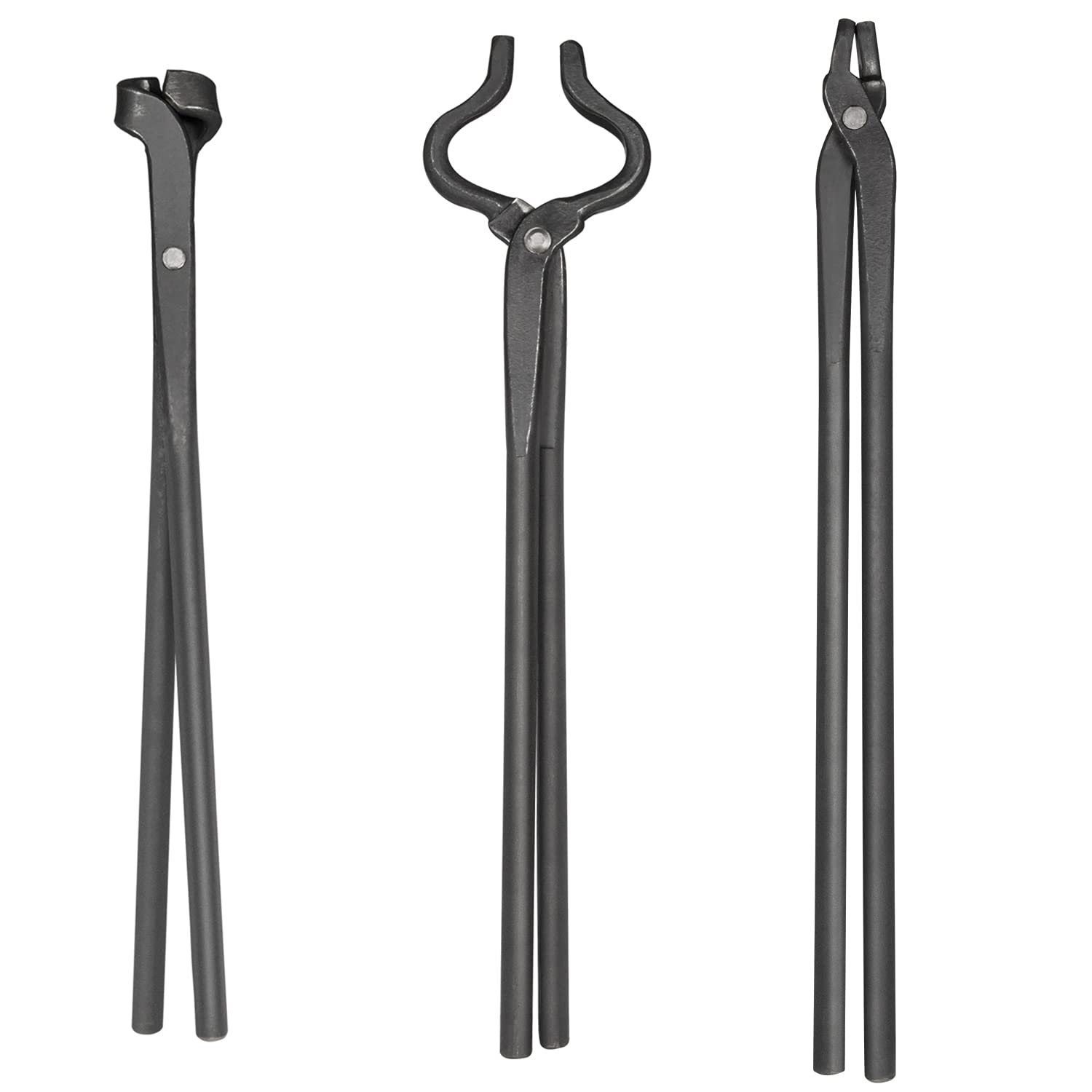 V-SEK tongs shown at about 15 inches for safe forge distance