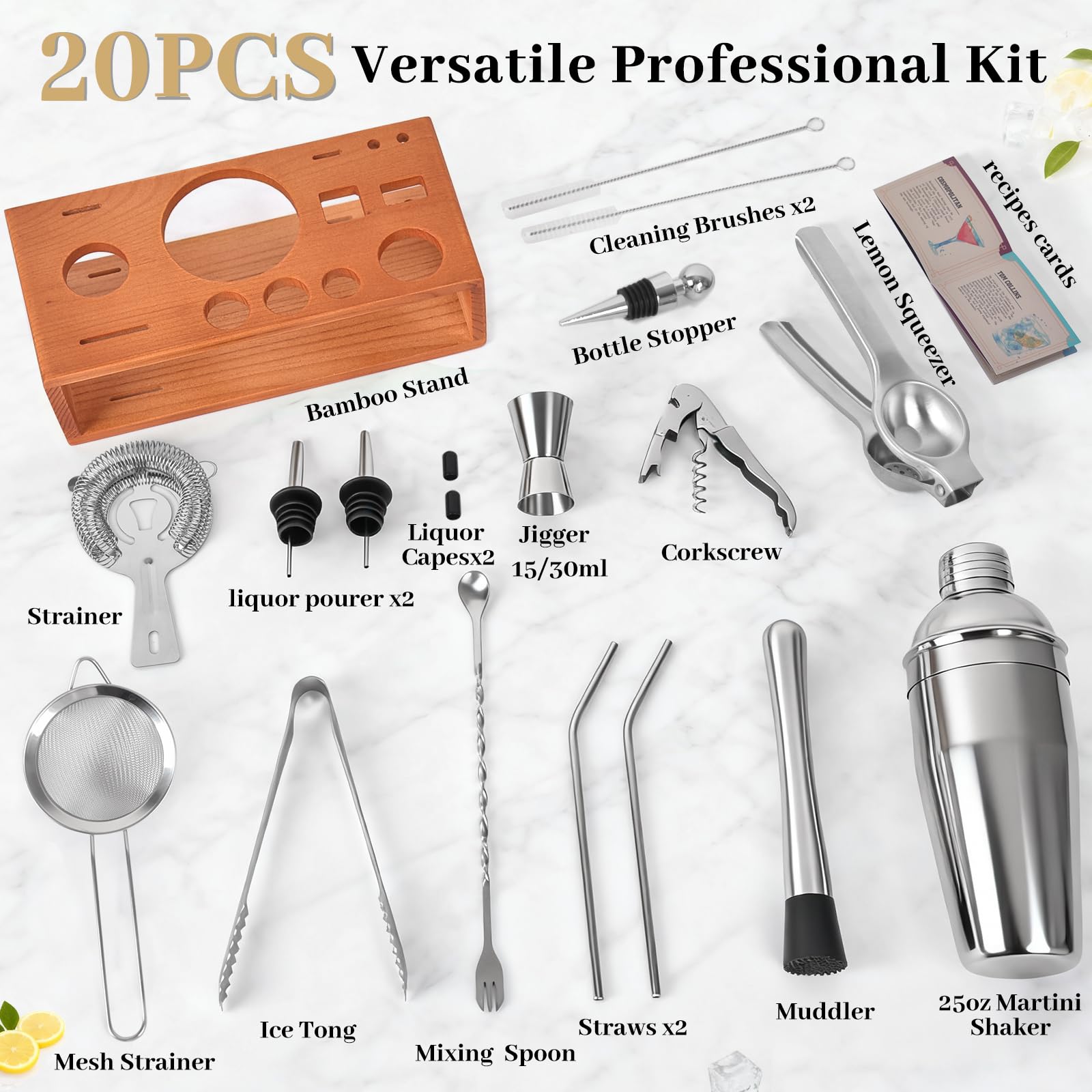 Vabaso 25oz shaker made of durable stainless steel for lasting use.