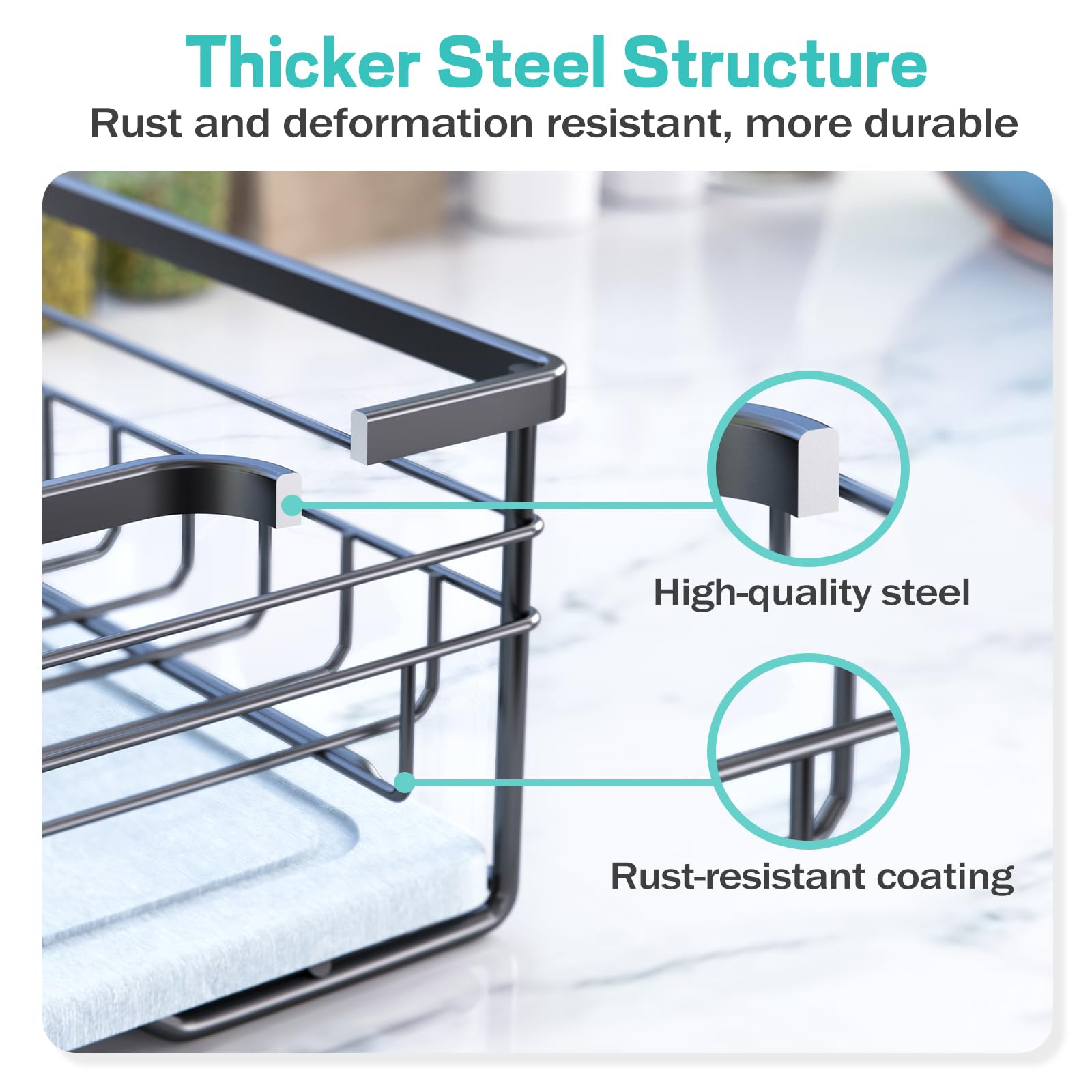 VABNEER countertop drying rack saves space while offering ample drying room.