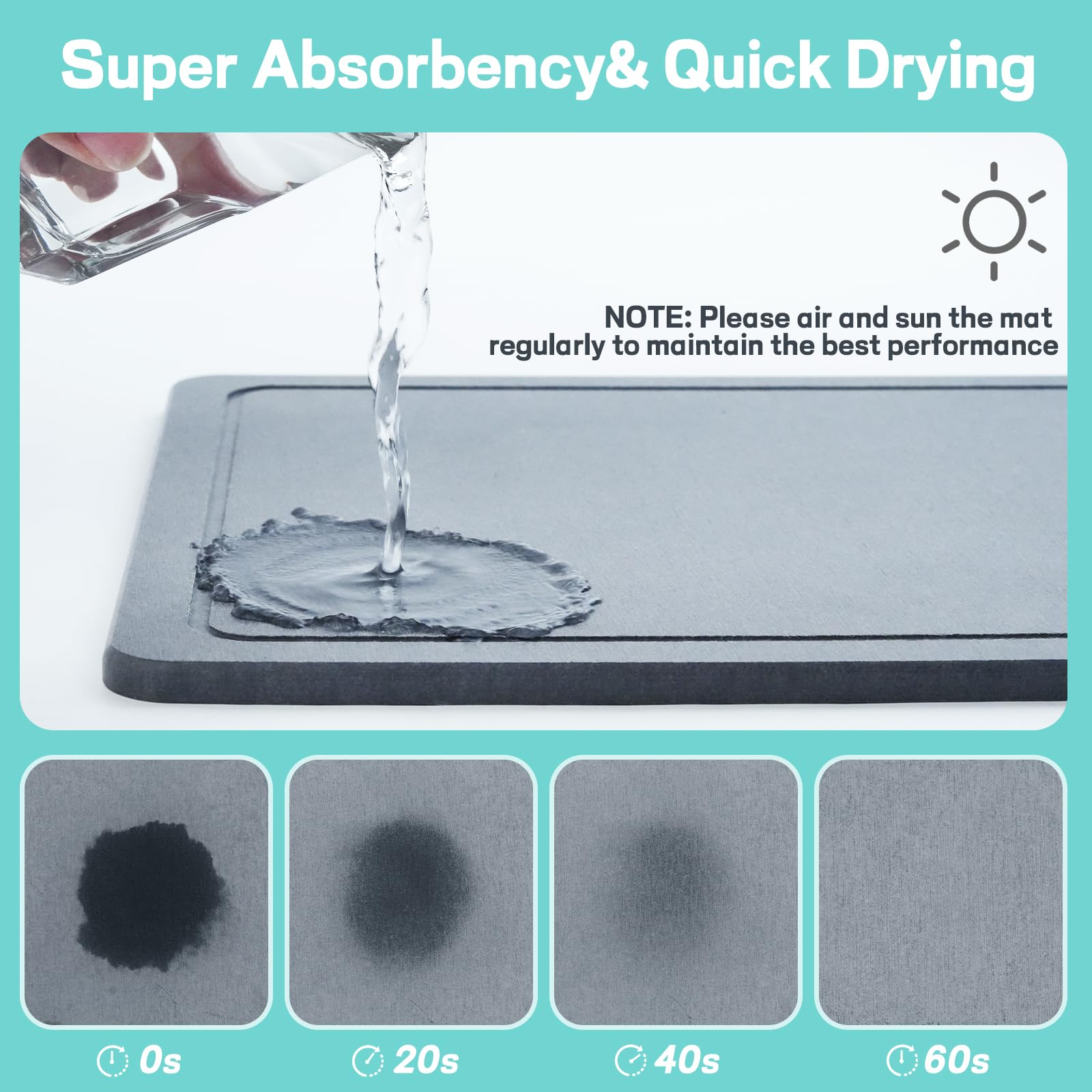 VABNEER stainless steel frame provides lasting stability for drying dishes.