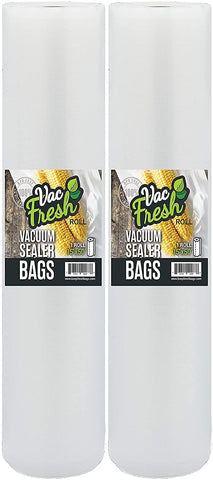 Vac-Fresh Roll 15x50 roll showing wide, heavy-duty bags for bulk food storage.