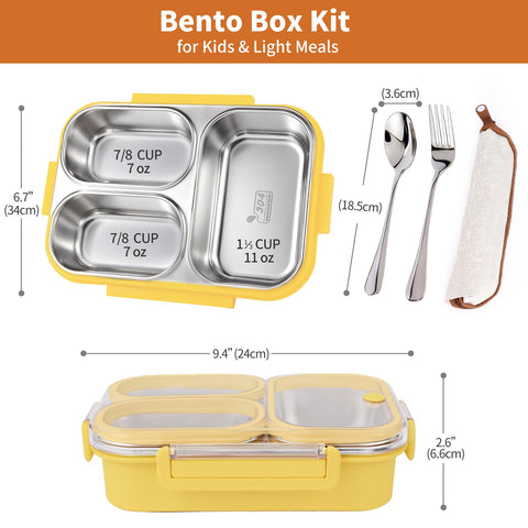 VACAID lunch kit supports kids meals with kid-friendly yellow design.
