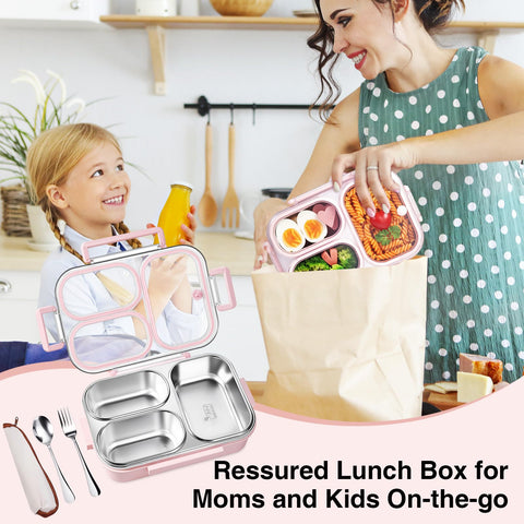 VACAID stainless steel Bento Box highlights durable, non-toxic material for safe meals.