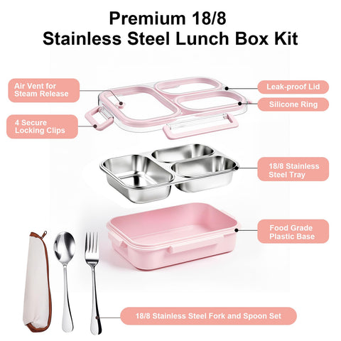 VACAID three-compartment design fits kids and adults’ portions.