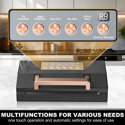 VACAPEX pro-grade suction creates airtight seals to extend freshness.