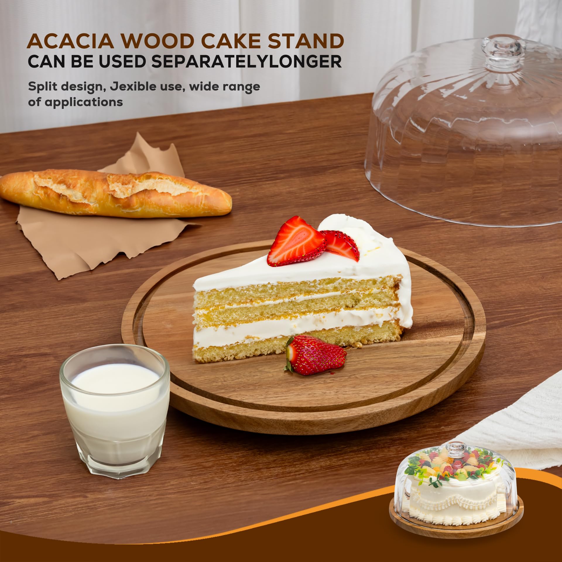 Vacream 360-degree rotating base simplifies presentation at parties and weddings.