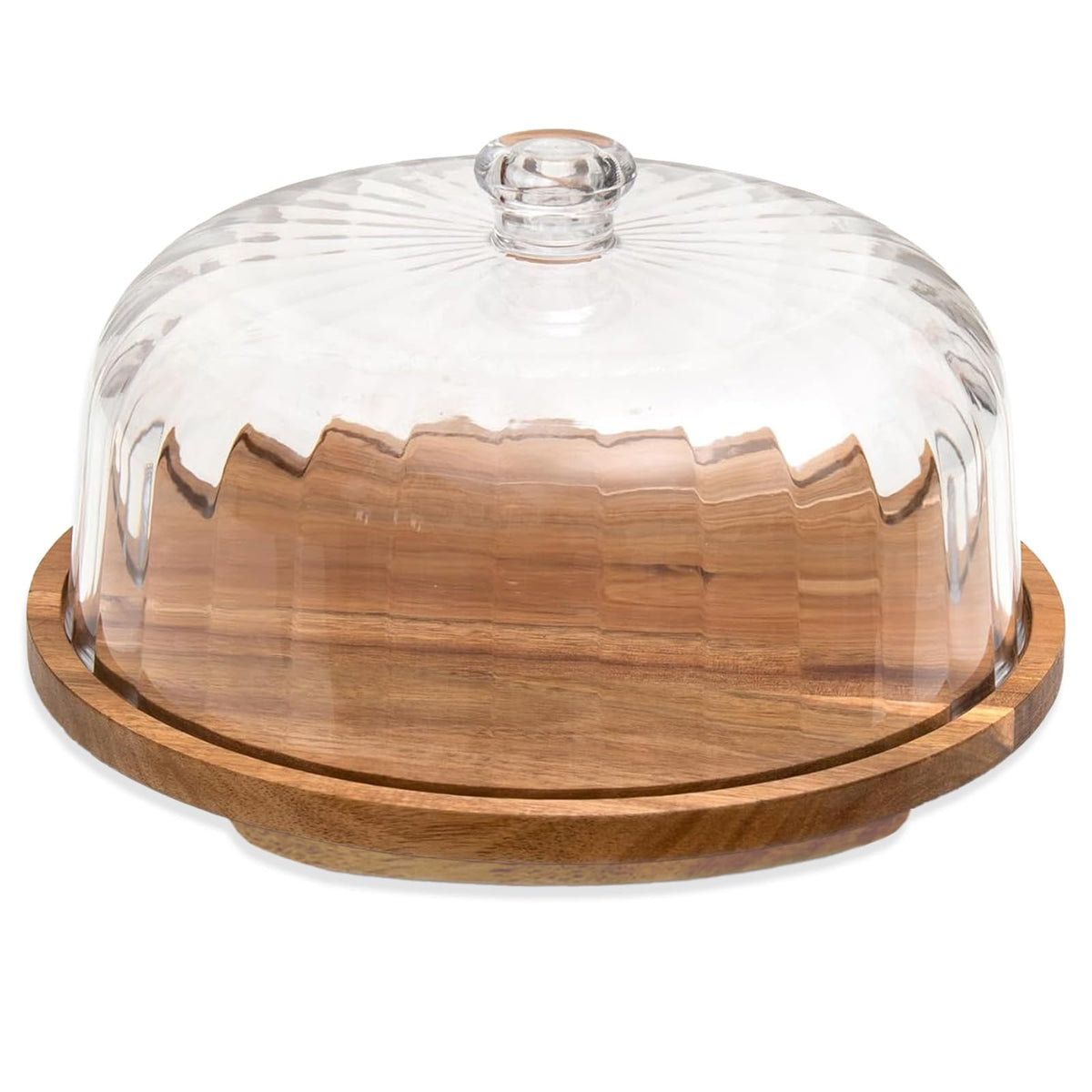 Vacream cake stand with lid showcases pastries in an elegant, protected display.