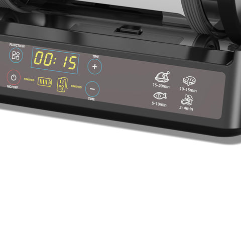 VacuMarin digital display provides clear marination timing