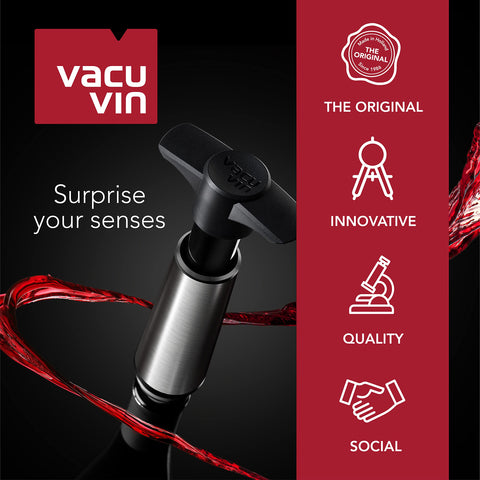 Vacu Vin compact stopper pack designed for neat storage.