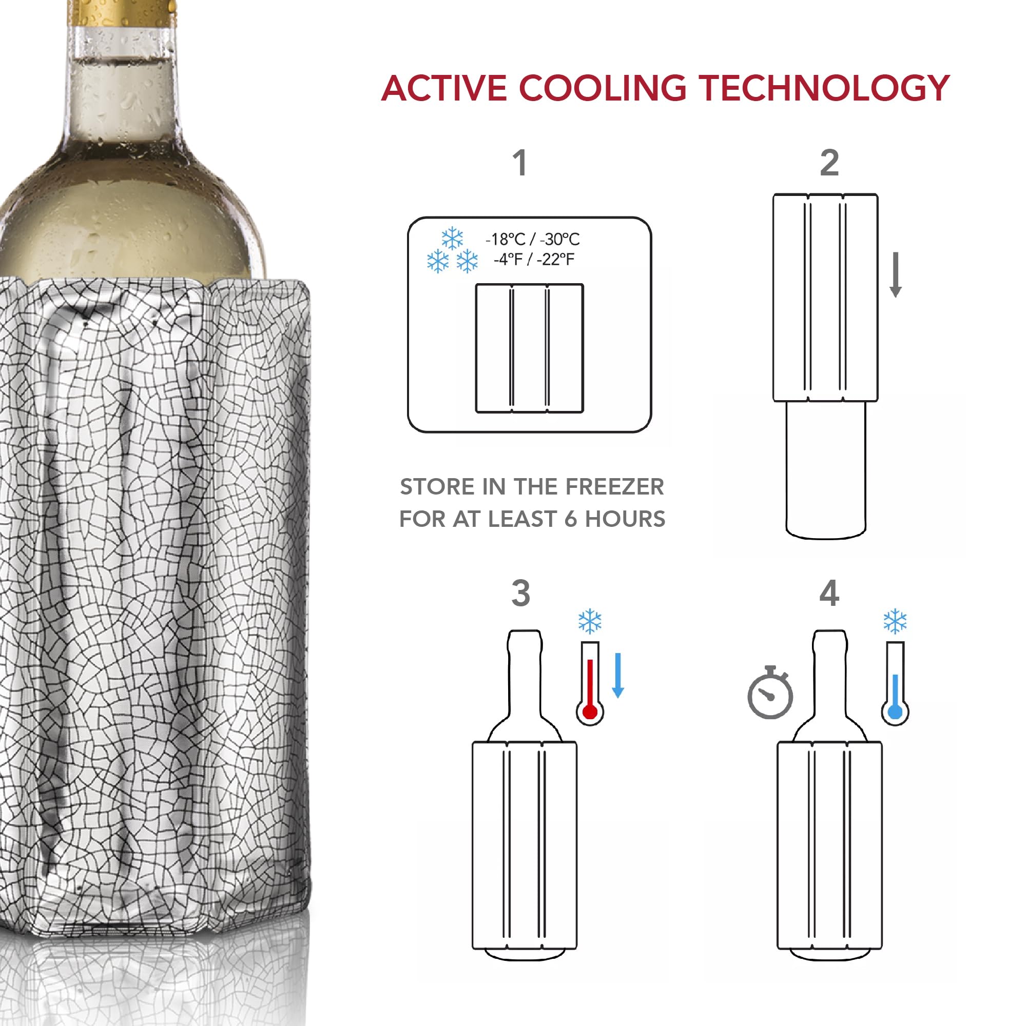 Close-up of Vacu Vin material and reusable design