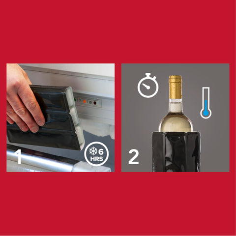 Compact Vacu Vin design fits 750ml bottles neatly
