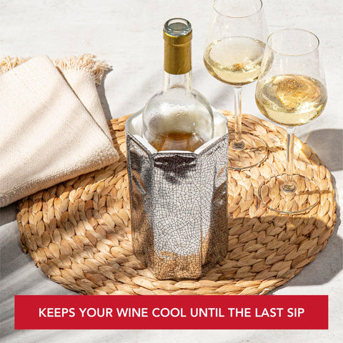 Reusable Vacu Vin ice sleeve reducing waste