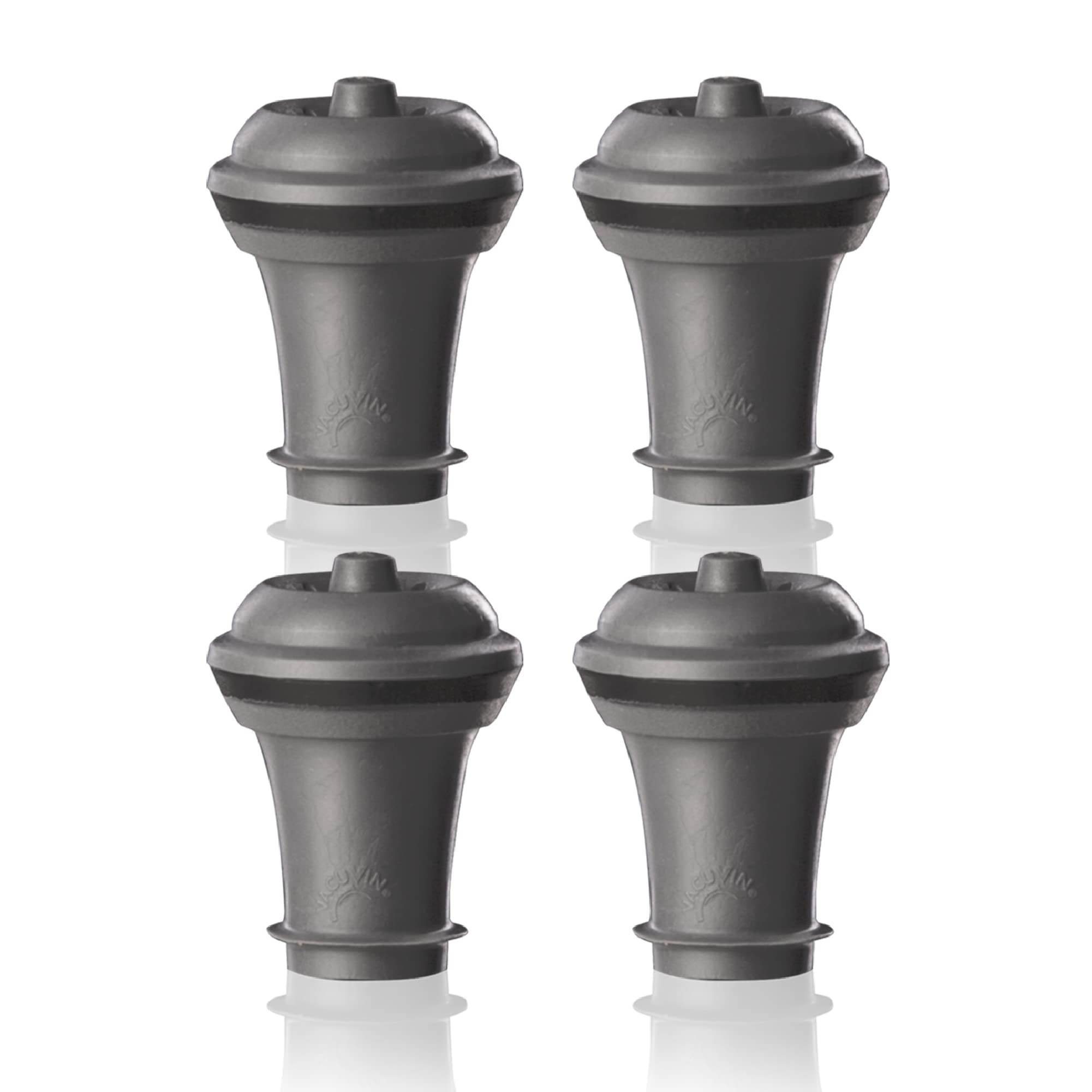 Vacu Vin wine saver stopper in bottle creating an airtight seal for lasting freshness.