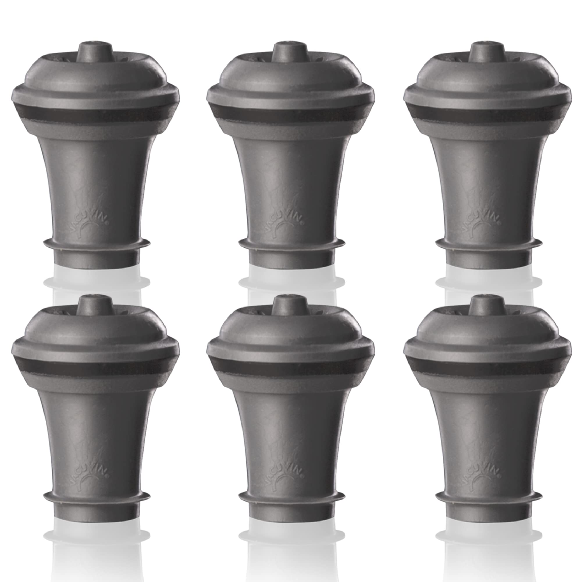 Vacu Vin wine saver set of stoppers seals bottle for lasting freshness.