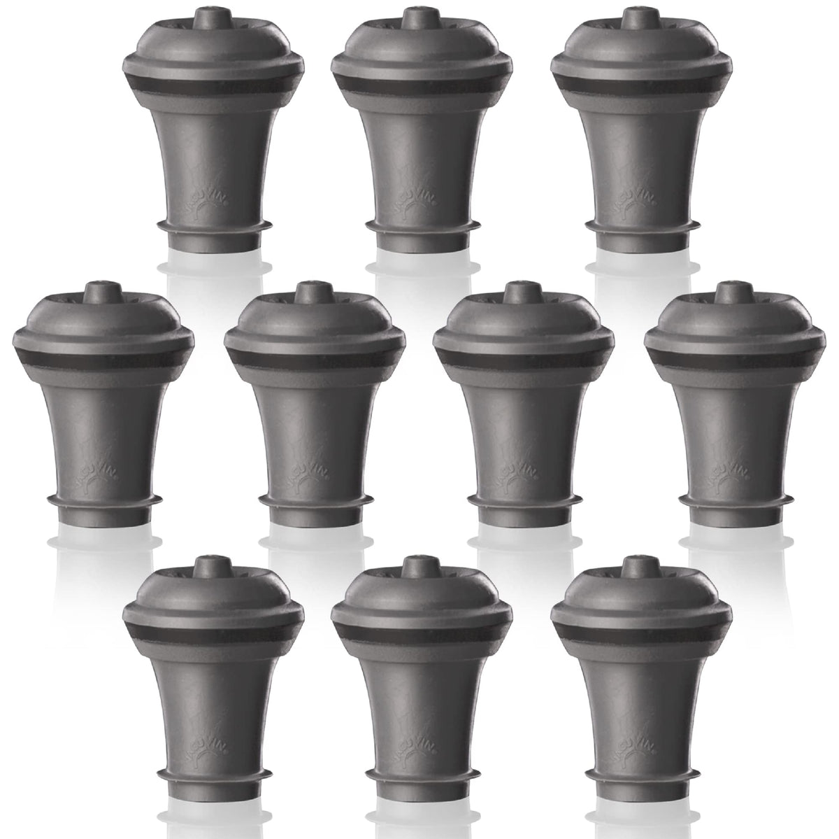 Vacuvin Wine Saver Stoppers set of 10 package front saves freshness for opened bottles.