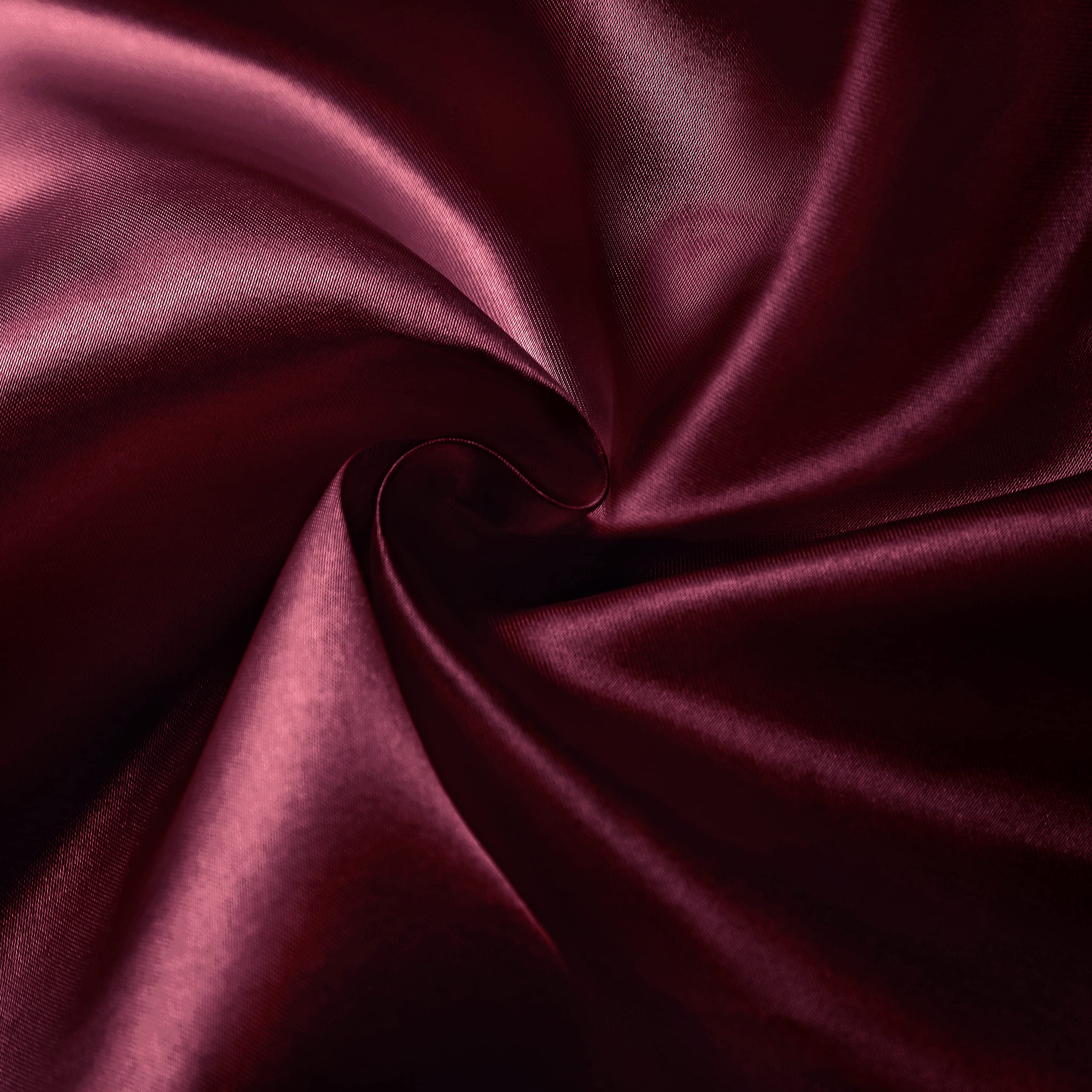 VACVELT Burgundy satin napkins folded ideas for elegant place settings.