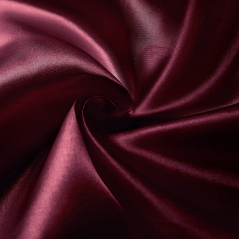VACVELT Burgundy satin napkins folded ideas for elegant place settings.