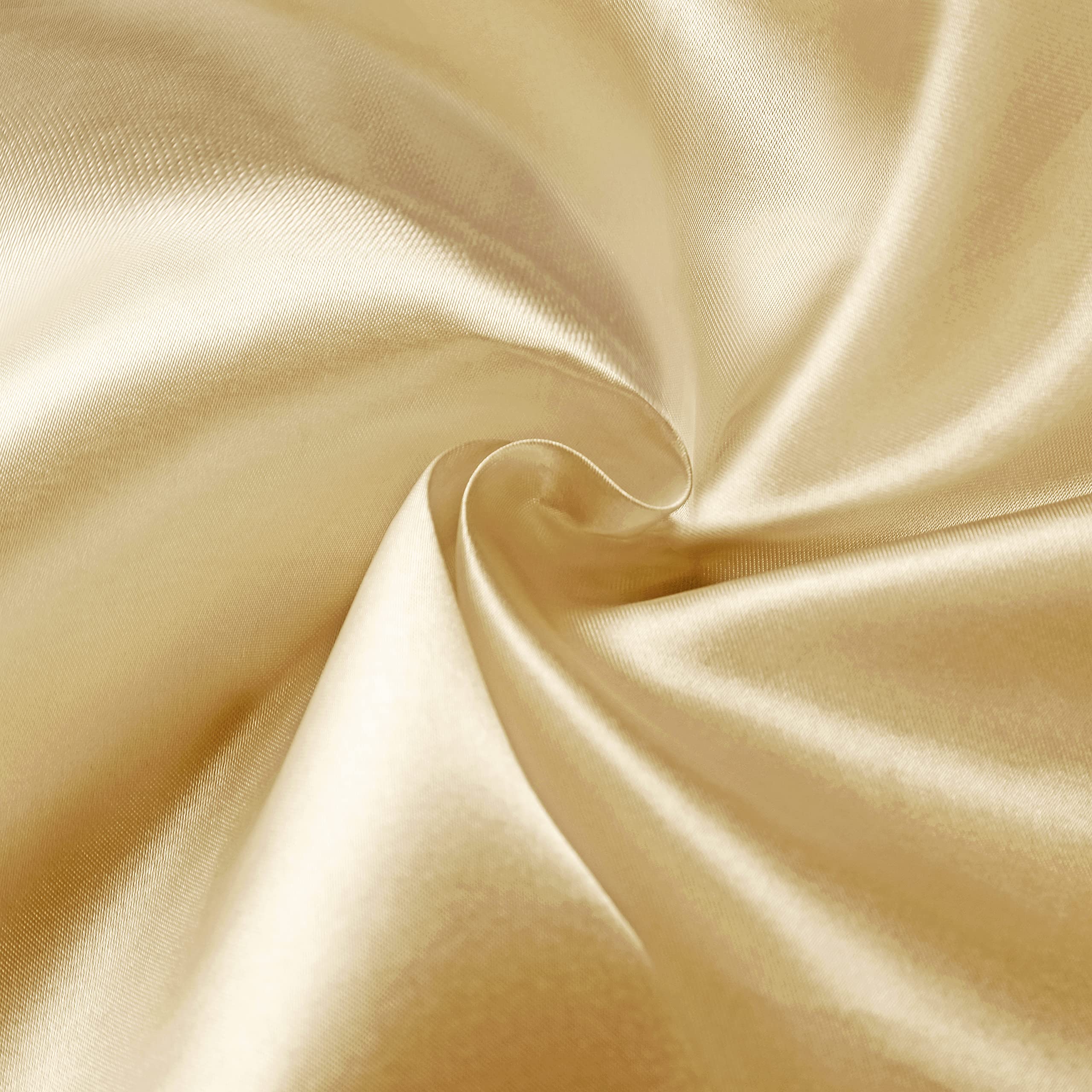 VACVELT gold satin napkins in hotel dining setups.