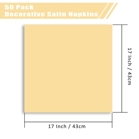 VACVELT white satin napkins offer versatile table styling options.