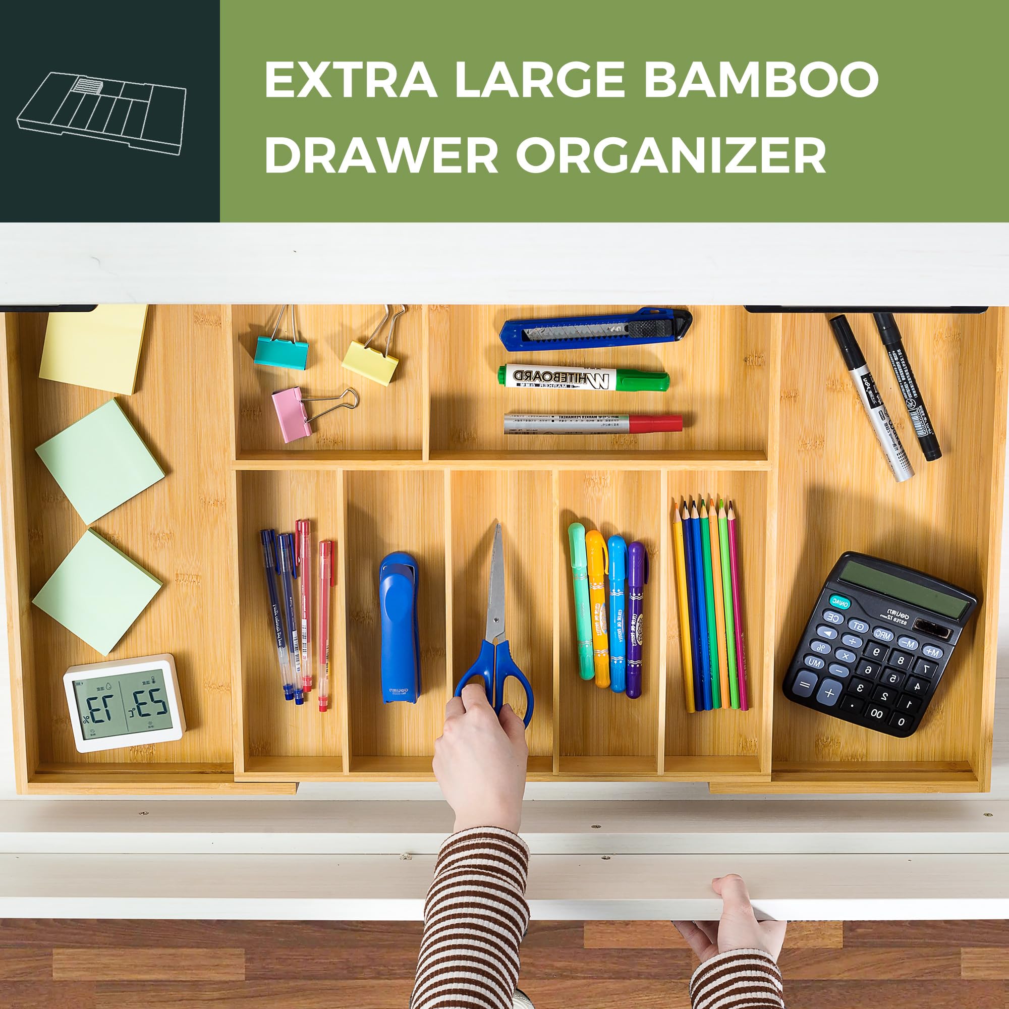 VaeFae multifunctional drawer organizer offers versatile storage for tools and accessories.