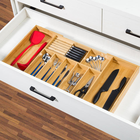 VaeFae removable knife block stores knives neatly and safely in your drawer.