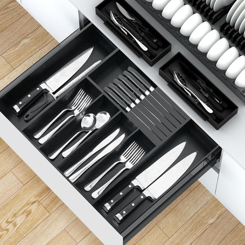 VaeFae drawer with large compartments for cutlery and spatulas.