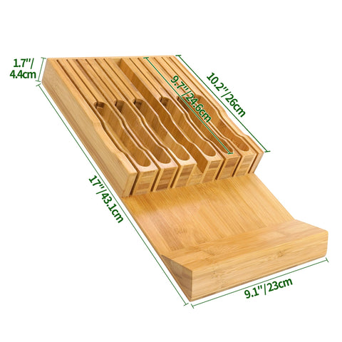 VaeFae bamboo kitchen drawer block adds natural style and durability