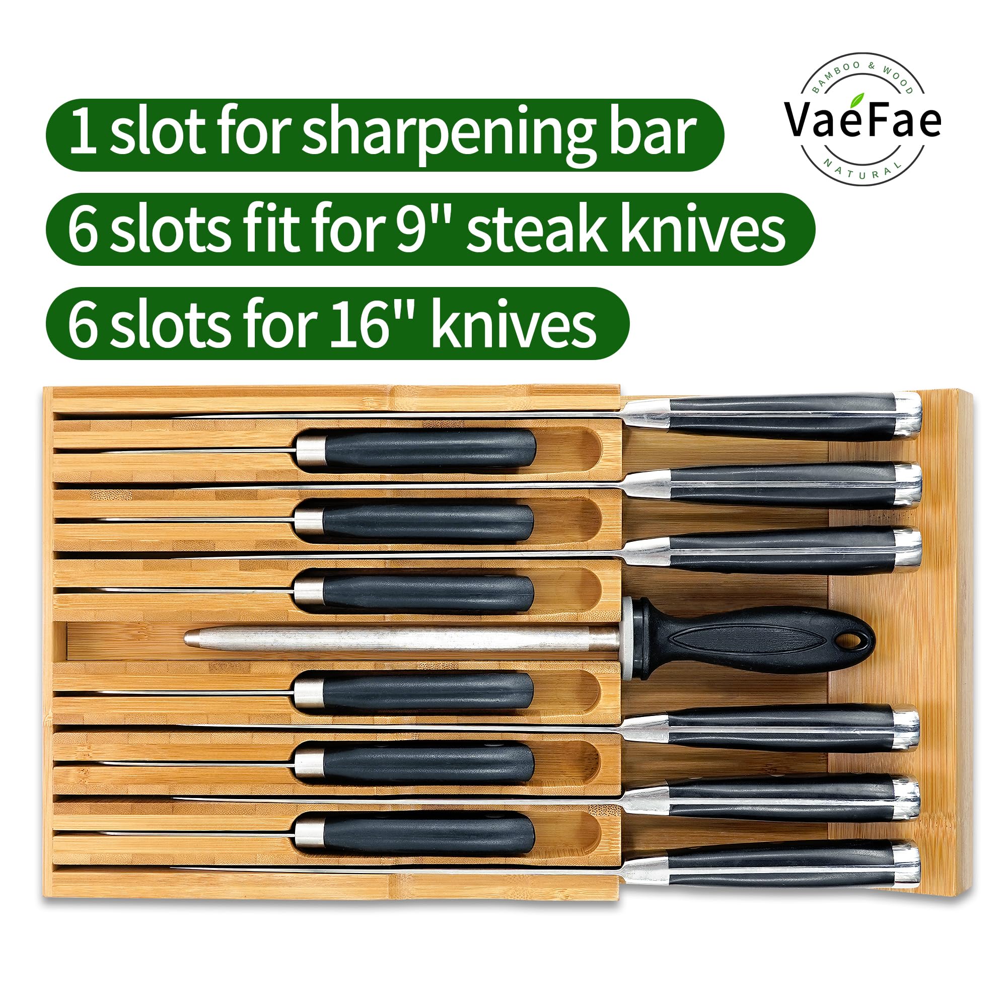 VaeFae knife sharpener slot keeps sharpening tools within easy reach