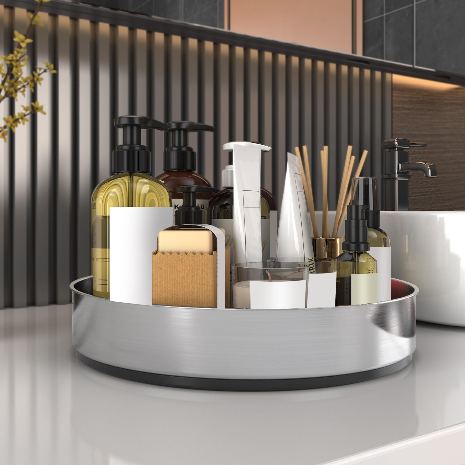 VAEHOLD desk storage turntable adds tidy office organization for supplies.