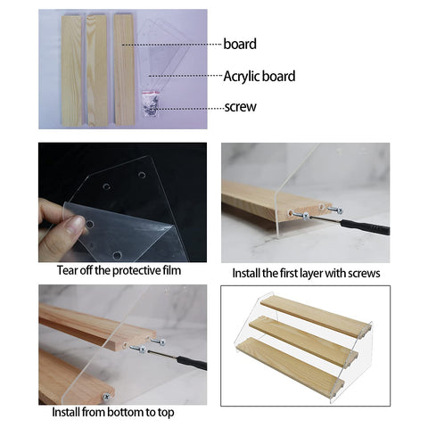 Assembly note for VAEHOLD spice rack with adjustable screws for balance