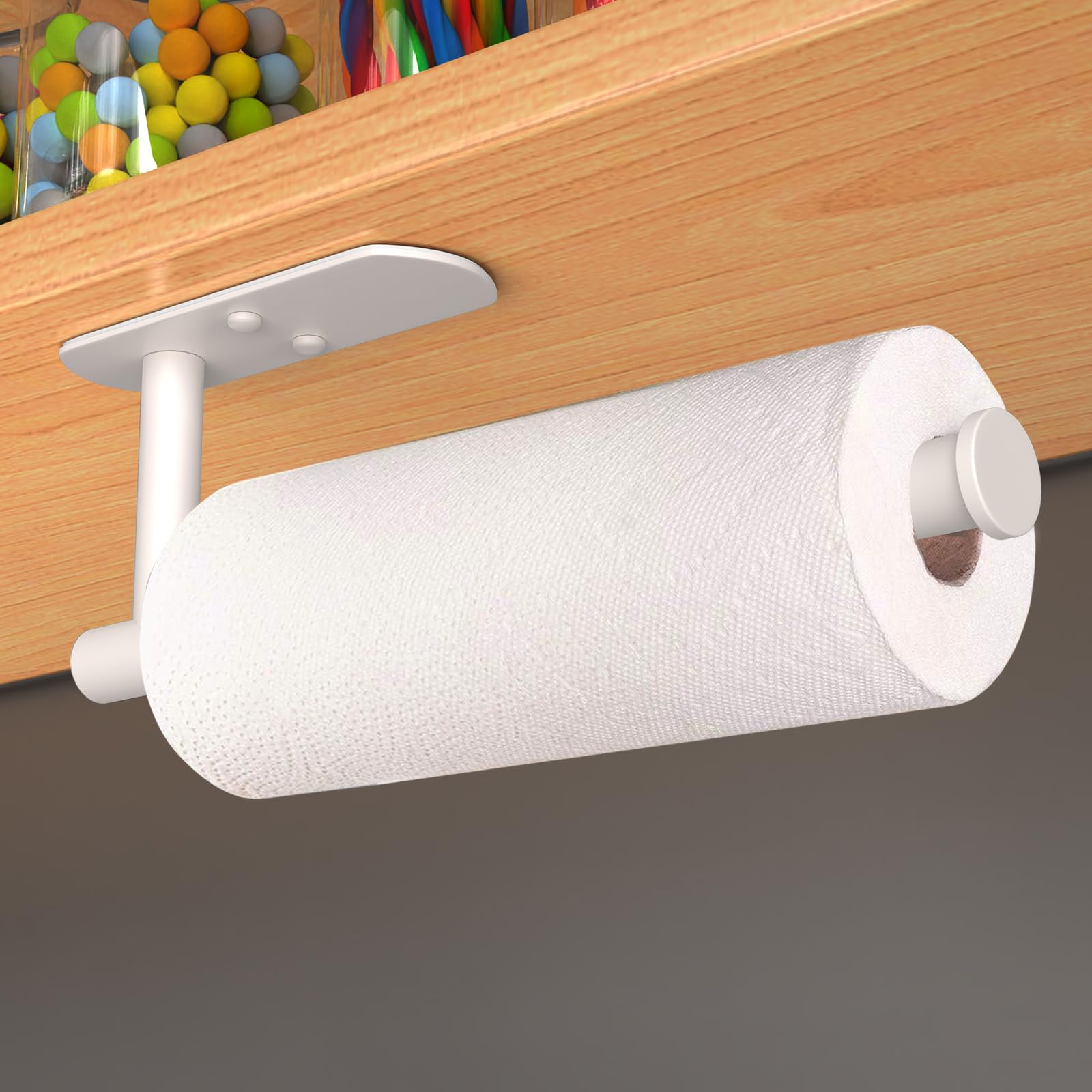 VAEHOLD stainless steel paper towel bar closeup shows durable finish.