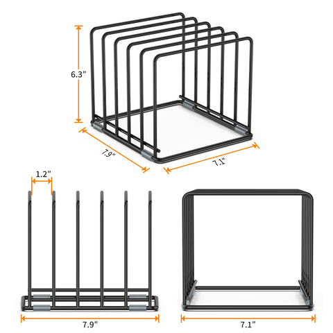 VAEKUCEAN 5-slot baking tray rack saves cabinet space for easy pantry organization