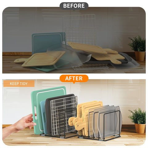 VAEKUCEAN sturdy powder-coated iron design provides durable, long-lasting kitchen storage