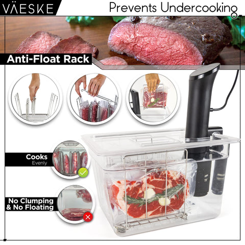 VÄESKE anti-float rack system keeps pouches submerged for even circulation