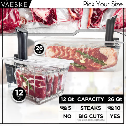 VÄESKE 2.5-inch lid opening fits most popular sous vide devices