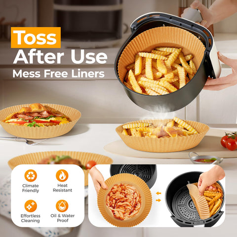 Vailnd 200-piece pack of liners for daily cooking and batch meals.