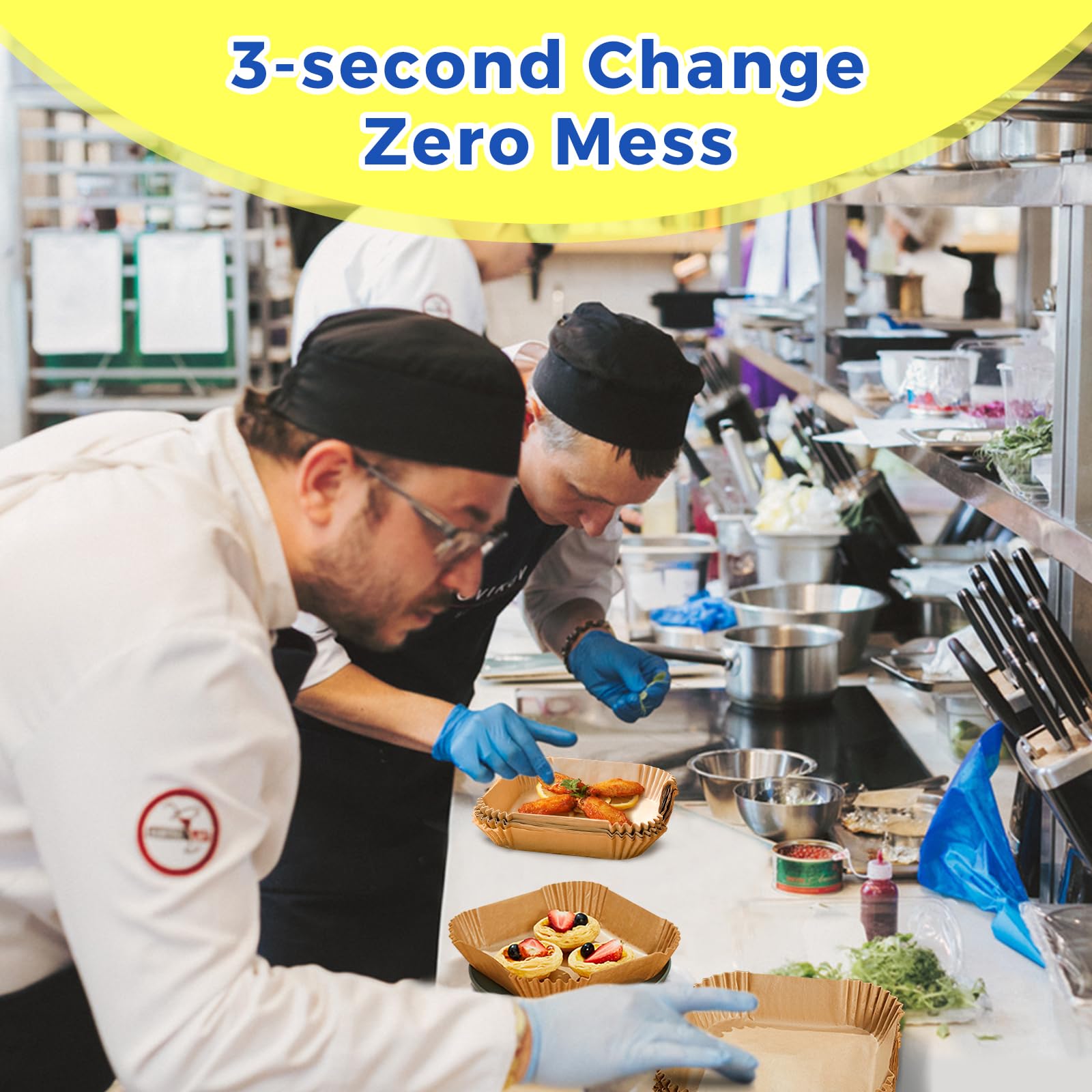Vailnd BPA-free, PFAs-free liner material for safe, grease-free cooking.