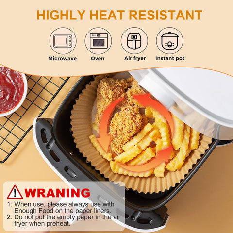 Vailnd liners compatible with COSORI/Chefman 2-4 qt round baskets.
