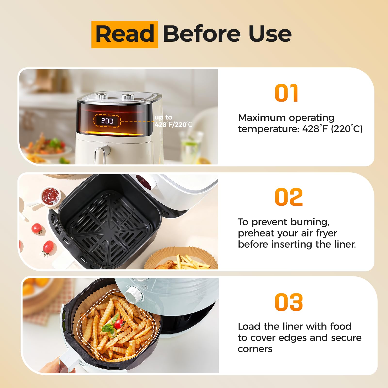 Vailnd easy-clean liner suits oven use and baking tasks