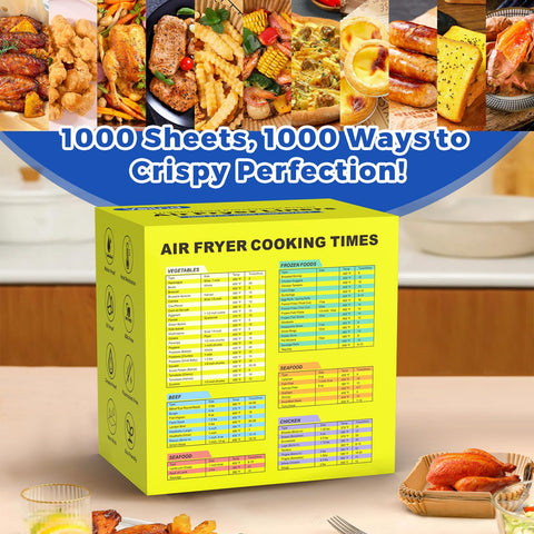 Vailnd liners in air fryer basket prevent sticking and mess.
