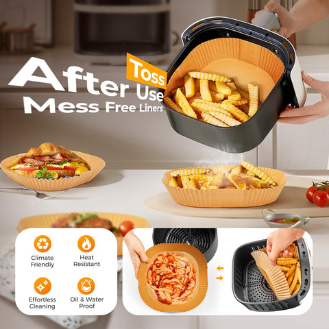 Vailnd non-stick square liner fits most air fryer baskets