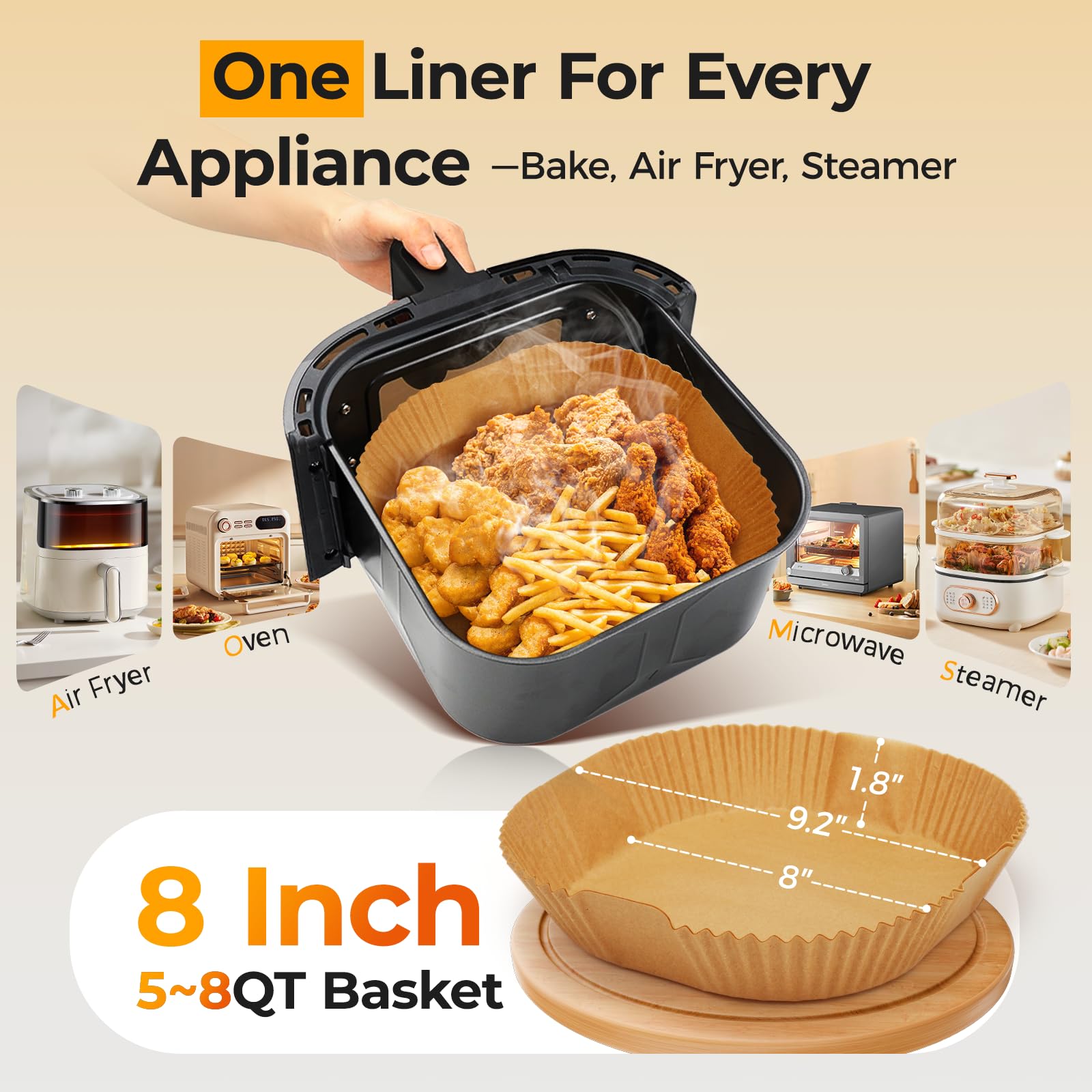 Vailnd thick wood pulp liner for high-temperature cooking